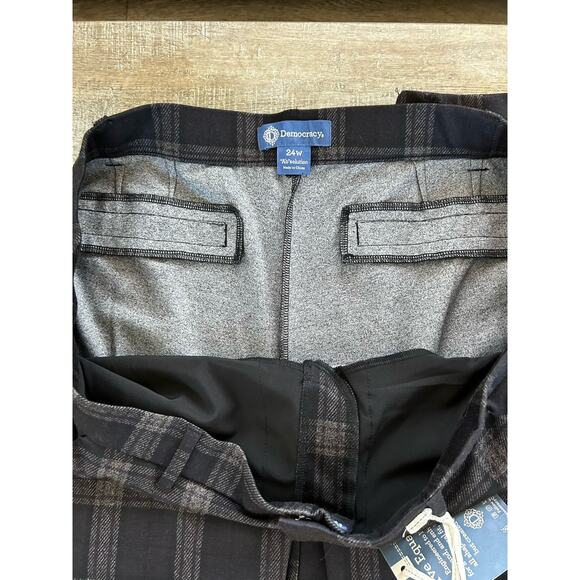 Democracy Ab Solution Pants High Rise Trouser Plaid Womens 24W Office Career - Picture 11 of 11